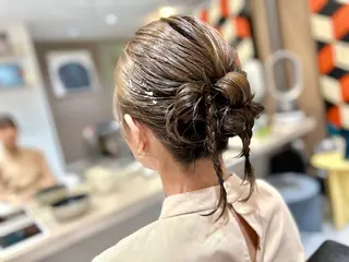 ミディアム ヘアアレンジ 児玉 りなのヘアスタイル