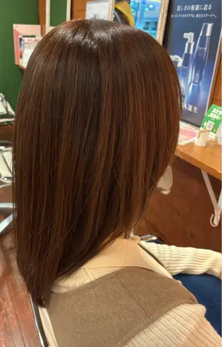 ミディアム カラー peal ark いろはのヘアスタイル