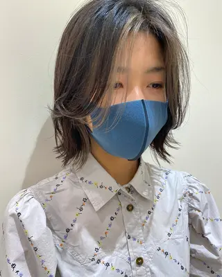 ミディアム カラー 髪質改善/白髪ぼかし レイヤー　🌱千咲季のヘアスタイル