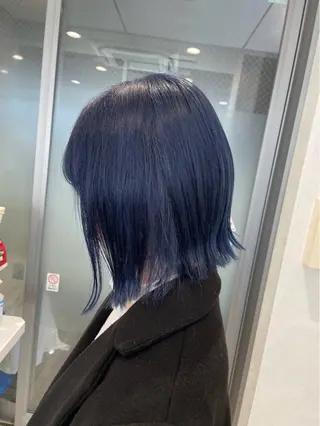 セミロング カラー ブリーチカラー/ 透明感/aika¨̮のヘアスタイル