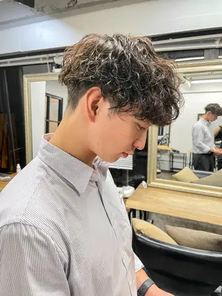 ショート パーマ メンズ メンズパーマ メンズ特化ryoのヘアスタイル