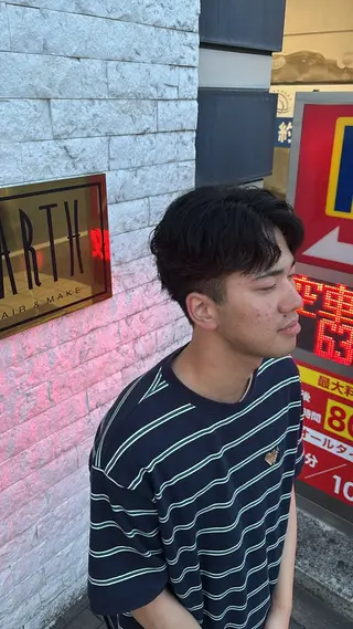 パーマ メンズ EARTH 🐢 鈴木優大 🐢のヘアスタイル