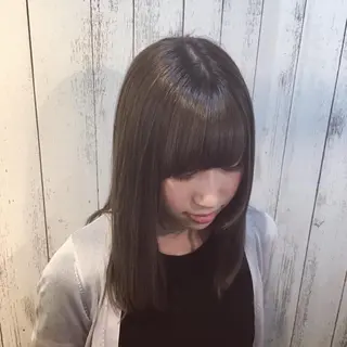 セミロング カラー 金崎 新吾のヘアスタイル
