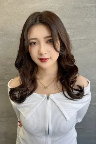 セミロング カラー 永井大樹✨ 透明感カラー✨のヘアスタイル