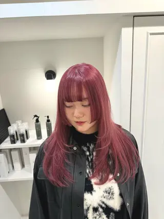 ロング カラー ヘアアレンジ SALOWIN京都河原町Suite店所属・外国人風レイヤー/ ハイトーンSHUのヘアスタイル