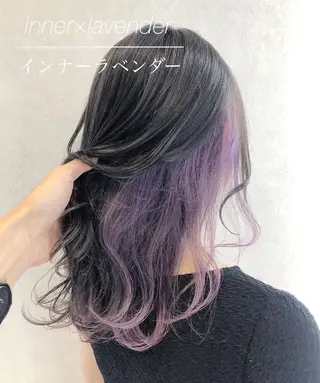 セミロング カラー 代表/七瀬/ギャル/ シールエクステ/渋谷のヘアスタイル