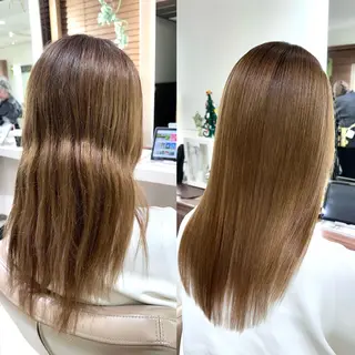 セミロング 安井　昴 💫ブリーチ縮毛矯正のヘアスタイル