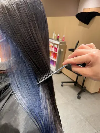 ロング カラー etora 渋谷所属・髪質改善🇰🇷艶髪 韓国ヘア 池内 祐樹のヘアスタイル