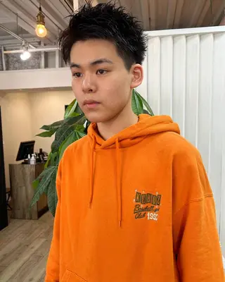 ショート カラー パーマ ヘアアレンジ メンズ 【池袋/スパイキー ショート】ⓝⓘⓜⓤのヘアスタイル