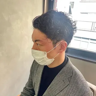 ショート パーマ ヘアアレンジ メンズ 艶髪/髪質改善/ 縮毛矯正⭐️熊野未来のヘアスタイル