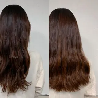 ロング ウスイマイコ カット/ケアカラーのヘアスタイル