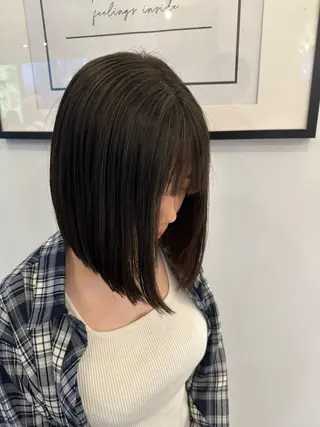 ミディアム カラー La fith hair sept 銀座店所属・KOGA／ パーマモデル募集のヘアスタイル