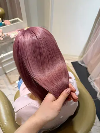 ミディアム カラー ハイトーン/アレンジ かなで⊹ ࣪ ˖⟡のヘアスタイル