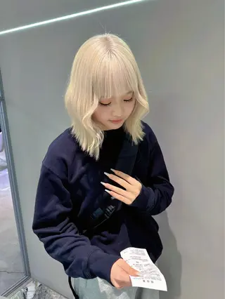 ミディアム カラー GEM/ハイトーン /名駅/kanaeのヘアスタイル