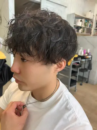 パーマ メンズ 宮永 智香のヘアスタイル