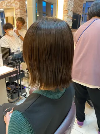 セミロング ⭐️透明感カラー/ パーマ⭐️宮野翔のヘアスタイル