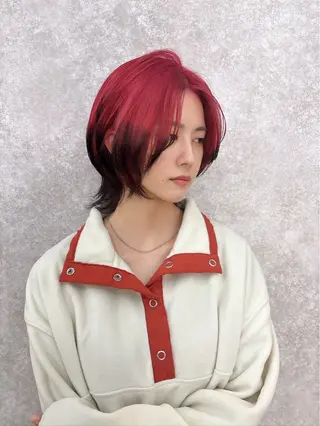 ショート せいと/レイヤー/ ハイトーン/艶髪のヘアスタイル