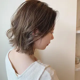 ショート カラー ボブウルフ／ボブ Satsuki【名駅のヘアスタイル