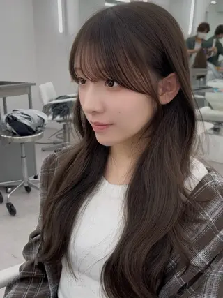 ロング レイヤーカット顔周り /アレンジ伊藤彪真のヘアスタイル