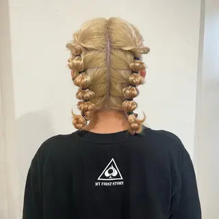 セミロング カラー ヘアアレンジ パ ルのヘアスタイル