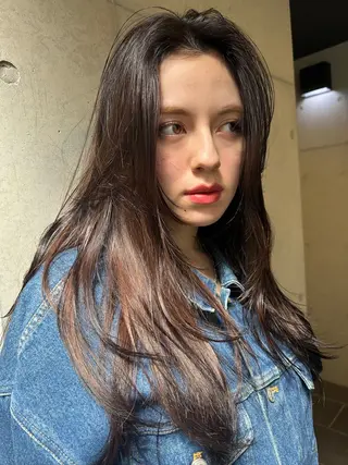 ロング カラー 似合わせウルフ/ レイヤー/山本祐輔のヘアスタイル