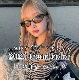 ロング 艶髪ハイトーンカラー 渋谷🎀ririkaのヘアスタイル