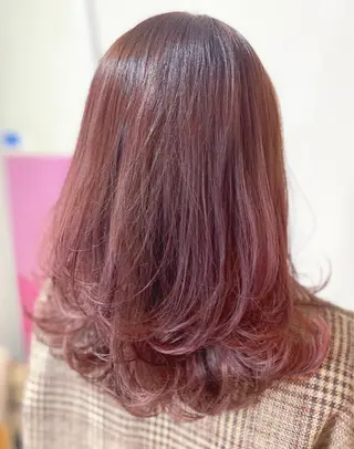 ミディアム カラー 髪質改善🌟透明感 🌟三塚有紀子のヘアスタイル