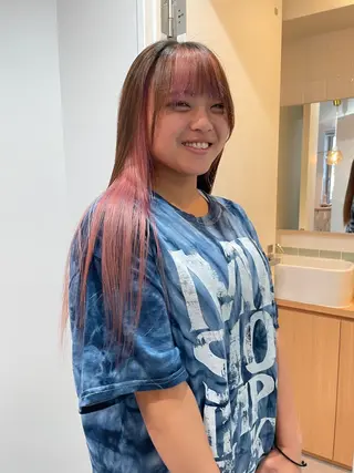 ロング カラー laff 新宿所属・ボブ/ケアパーマ/ レイヤー/縮毛矯正のヘアスタイル