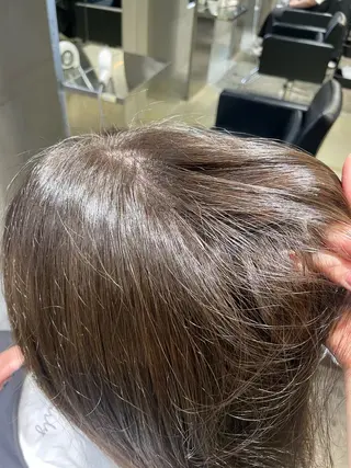 ミディアム カラー 透明感・美髪 monsoワニベユナのヘアスタイル