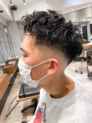 ショート パーマ メンズ amie高崎所属・高崎メンズパーマ 髪質改善TAKEのヘアスタイル