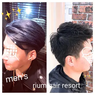 メンズ 艶カラー🩵💛 NANAのヘアスタイル