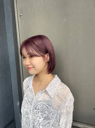 ミディアム カラー 似合わせカット‪// 鶴我万唯華のヘアスタイル