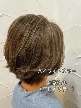 ショート カラー パーソナルカラー診断 できます　木曽　主博のヘアスタイル