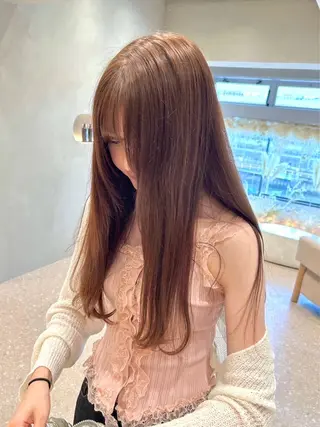 ロング カラー Luce横浜店所属・yuu 🪴 透明感 カラー/メンズパーマのヘアスタイル