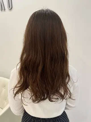 ロング パーマ コテ巻き風パーマ 藤澤　知彌のヘアスタイル