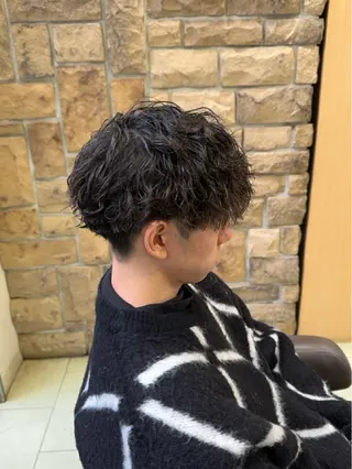 パーマ メンズ レイヤー/スパイキー ショート/坂本翔のヘアスタイル