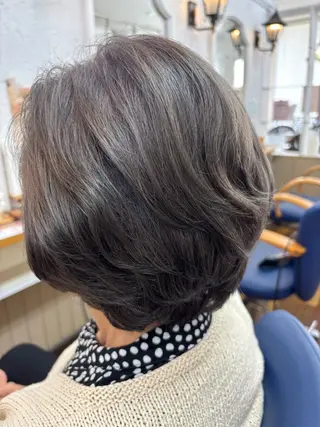 ミディアム カラー IDo21いど美容室 勝井友恵のヘアスタイル