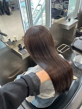 セミロング カラー ヘアアレンジ ハイトーン/透明感 髪質改善/rinaのヘアスタイル