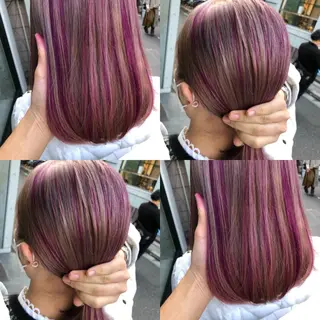 セミロング カラー 原宿サロン代表 デザインカラー伊藤卓のヘアスタイル
