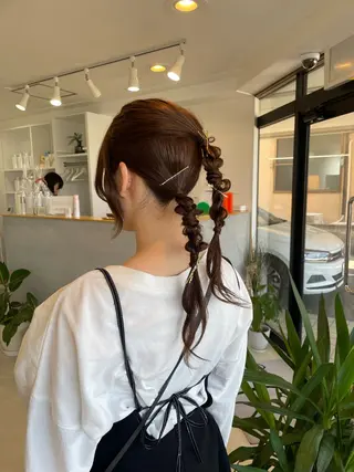 セミロング ヘアアレンジ 前川 瑞希のヘアスタイル