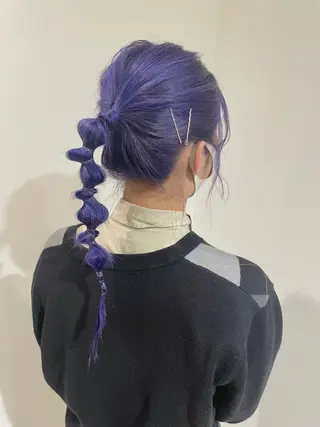 ロング カラー ヘアアレンジ ブリーチ/レイヤー 🌻Mutsumiのヘアスタイル