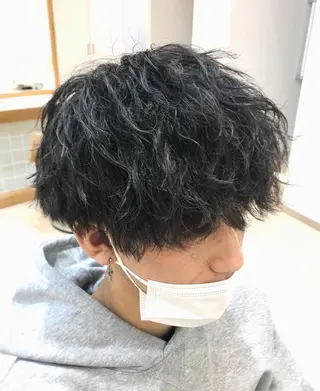 ショート パーマ メンズ 小林 優太　メンズパーマ✨のヘアスタイル