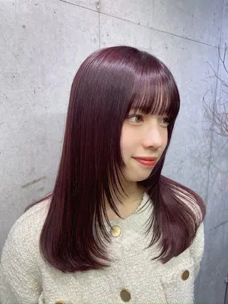 セミロング カラー clam. yuu🦩のヘアスタイル