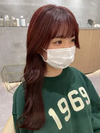 ロング カラー パーマ ヘアアレンジ キッズ ネイル マツエク・マツパ レイヤー縮毛矯正 ささきすずね💗のヘアスタイル