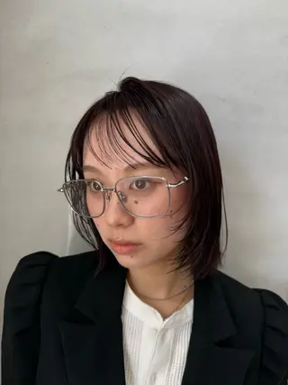 ミディアム カラー メンズ 🤍透明感カラー/ レイヤー/SUのヘアスタイル