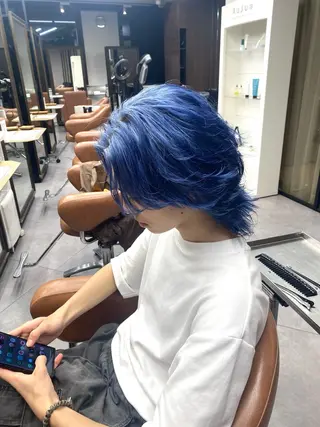 ショート カラー 藤原快斗/レイヤー /ウルフ/ハイトーンのヘアスタイル