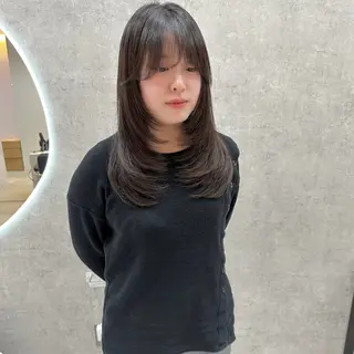 セミロング はちすか るかのヘアスタイル