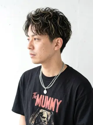 ショート パーマ メンズ 大人メンズパーマ /石川瑠青のヘアスタイル