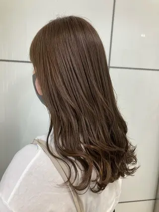 セミロング カラー 髪質改善/痛ませ ないカラー/西村航大のヘアスタイル