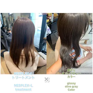 ロング カラー 艶髪レイヤー上田 紗也🇰🇷💗のヘアスタイル